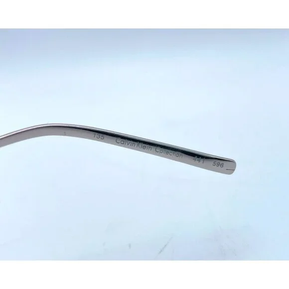 Calvin Klein Eyeglasses Glass Frames Metal Silver Italy 135 441 596 MSRP $199 - Picture 6 of 7